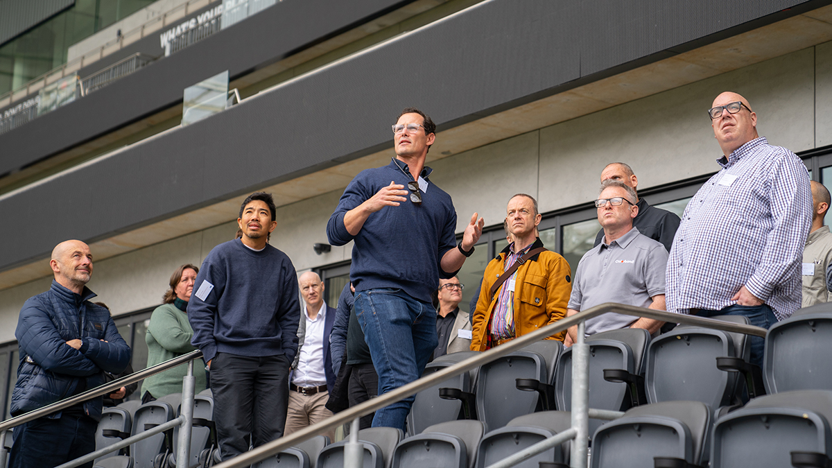 Guest host Al Baxter, Senior Principal and Director at Populous led the visit to CommBank Stadium, offering a firsthand look at the design of this world-class facility.